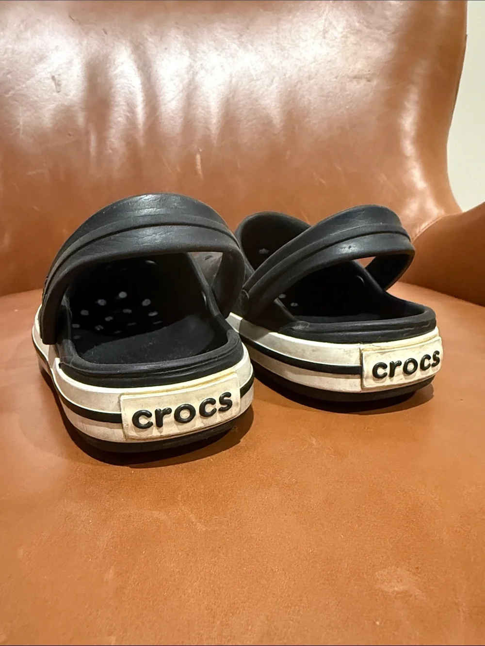 CROCS Kids Black with White Trim